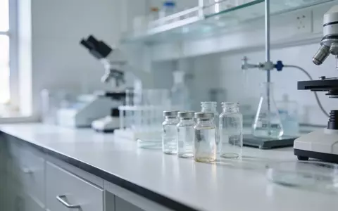 Moderne Laborumgebung mit Glasphiolen und wissenschaftlichen Geräten auf einem Labortisch. - Foto: über boerse-global.de