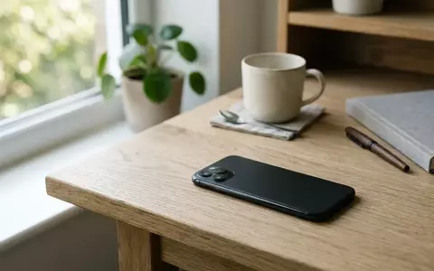 Ein modernes Smartphone liegt auf einer minimalistischen Schreibtischoberfläche bei natürlichem Licht. - Foto: über boerse-global.de