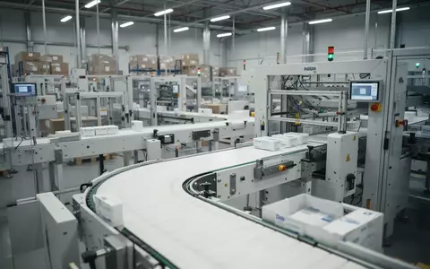 Moderne, automatisierte pharmazeutische Verpackungsanlage in einer sauberen Logistikumgebung. - Foto: über boerse-global.de