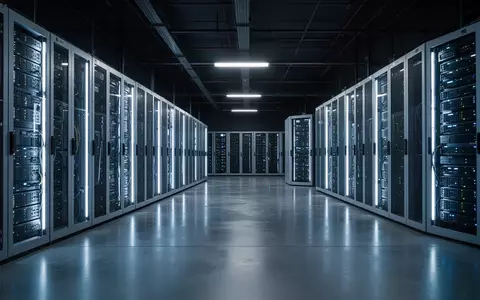 Reihen von Server-Racks in einem modernen Rechenzentrum, die die technologische Infrastruktur für KI-Modelle symbolisieren. - Foto: über boerse-global.de