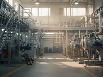 Moderne industrielle Instandhaltungsumgebung mit Maschinen und Rohrleitungen in einer Werkshalle. - Foto: über boerse-global.de