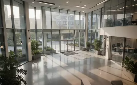 Modernes Bürogebäude mit großen Glasfronten und hellem Innenraum als Symbol für nachhaltiges Facility Management. - Foto: über boerse-global.de