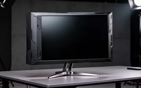 Ein moderner Gaming-Monitor auf einem minimalistischen Schreibtisch in einem professionellen Studio-Setting. - Foto: über boerse-global.de