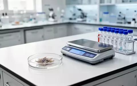 Laborumgebung mit einer Petrischale, einer Präzisionswaage und Laborfläschchen zur Analyse biologischer Stoffwechseldaten. - Foto: über boerse-global.de