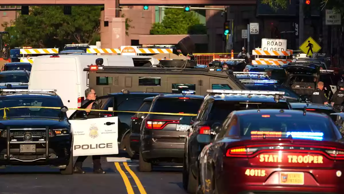 Drei Menschen sterben nach Schüssen in Minneapolis. - Bild: Ellen Schmidt/AP/dpa