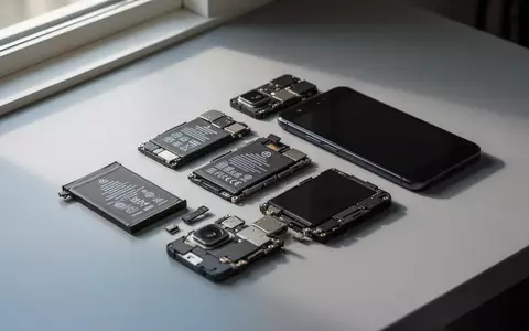 In Einzelteile zerlegtes modulares Smartphone auf einer hellen Arbeitsfläche. - Foto: über boerse-global.de