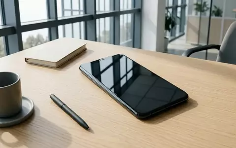 Ein modernes Smartphone liegt auf einem hellen Schreibtisch in einem minimalistischen Büro bei natürlichem Licht. - Foto: über boerse-global.de