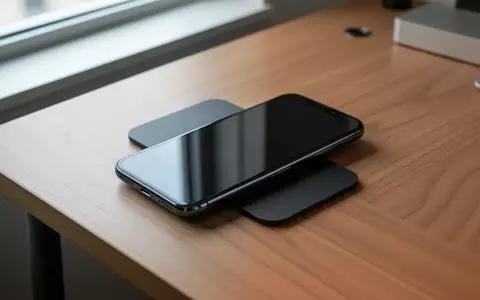 Ein Smartphone mit ausgeschaltetem Display liegt auf einem minimalistischen Schreibtisch aus Holz. - Foto: über boerse-global.de