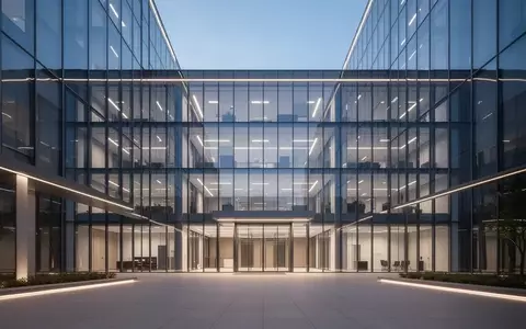 Moderne Büroarchitektur in der Dämmerung, die Professionalität und unternehmerischen Wandel symbolisiert. - Foto: über boerse-global.de