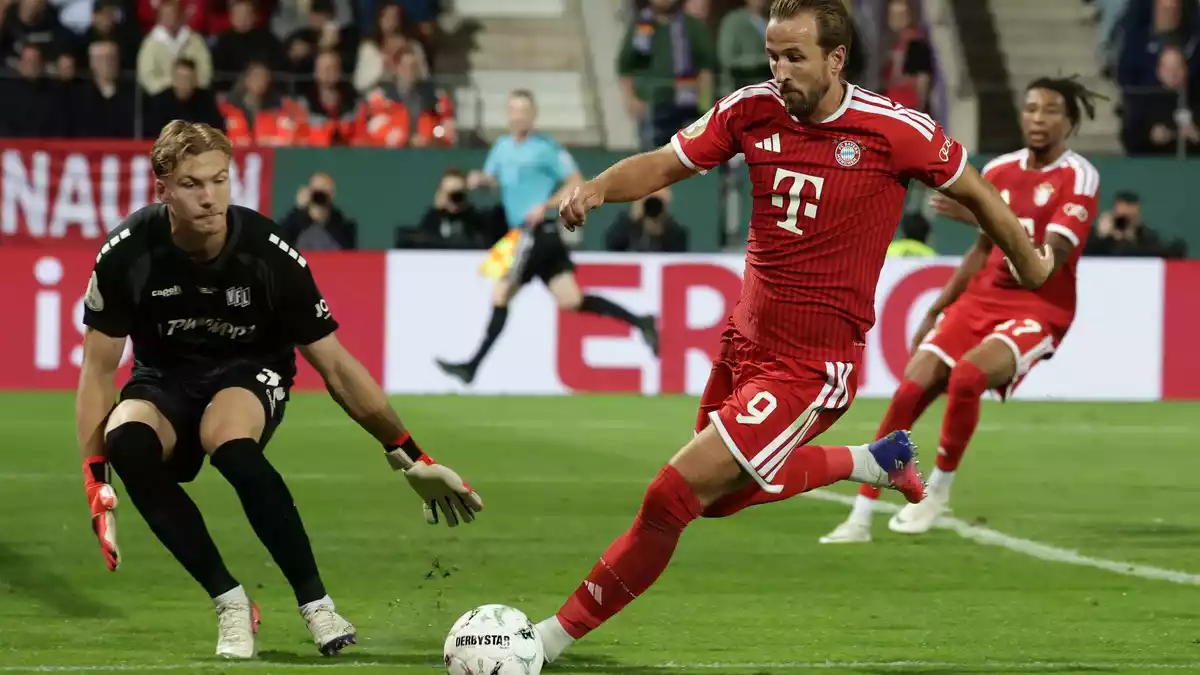 Harry Kane erzielte seine ersten beiden Pflichtspieltore in dieser Saison. - Bild: David Ebener/dpa