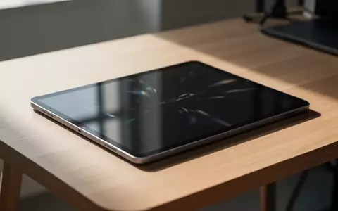 Ein modernes Tablet mit dunklem, reflektierendem Display auf einem minimalistischen Schreibtisch bei natürlichem Licht. - Foto: über boerse-global.de