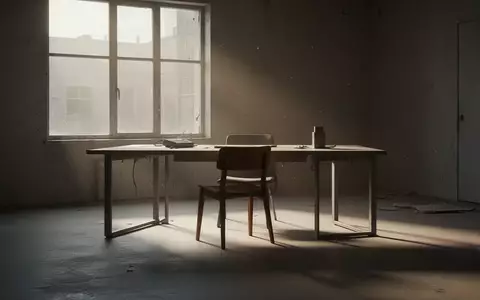 Ein leerer Schreibtisch in einem minimalistischen Büro mit einfallendem Tageslicht. - Foto: über boerse-global.de