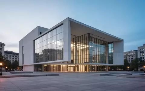 Moderne Architektur eines Regierungsgebäudes in der Abenddämmerung. - Foto: über boerse-global.de