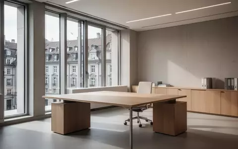 Ein minimalistischer und ordentlicher Büroarbeitsplatz in einem Schweizer Verwaltungsgebäude bei Tageslicht. - Foto: über boerse-global.de