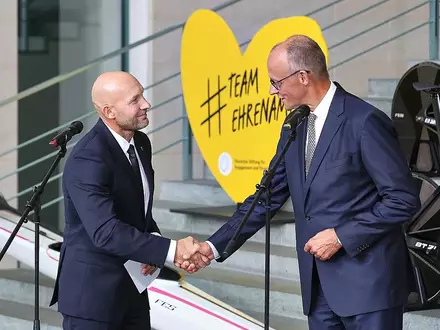 Ronald Ronny Rauhe und Friedrich Merz am 03.09.2026 - Foto: via dts Nachrichtenagentur