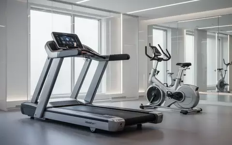 Moderne Fitnessgeräte in einem hellen, minimalistischen Fitnessstudio ohne Personen. - Foto: über boerse-global.de