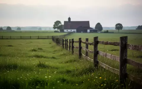 Eine weitläufige, grüne Weidelandschaft mit einem Holzzaun vor einem landwirtschaftlichen Betrieb in Deutschland. - Foto: über boerse-global.de