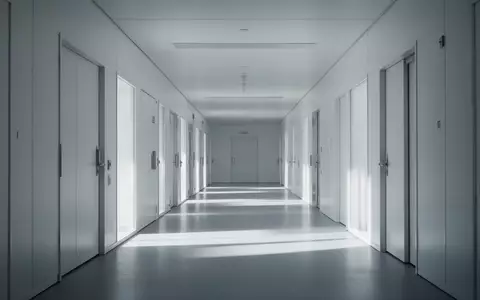 Ein minimalistischer, lichtdurchfluteter Flur in einem modernen Forschungsgebäude, der eine Atmosphäre von Vorsicht und Sicherheit vermittelt. - Foto: über boerse-global.de