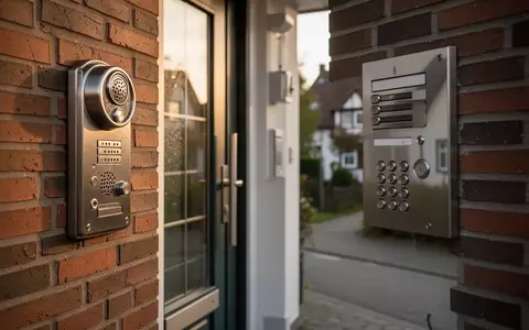 Eine Türsprechanlage an einer Hausfassade in einer ruhigen Wohngegend. - Foto: über boerse-global.de