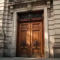 Massive Holztür eines historischen Gerichtsgebäudes in Buenos Aires bei Tageslicht. - Foto: über boerse-global.de