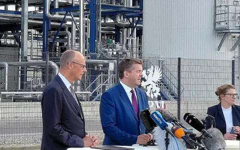 Friedrich Merz und Sven Schulze am 03.09.2026 - Foto: via dts Nachrichtenagentur