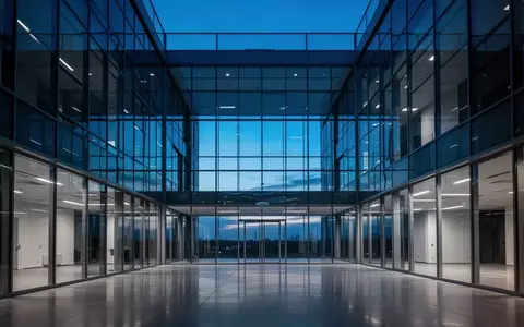 Ein modernes Bürogebäude aus Glas und Stahl in der Dämmerung, das die unpersönliche und großflächige Struktur digitaler Werbenetzwerke symbolisiert. - Foto: über boerse-global.de