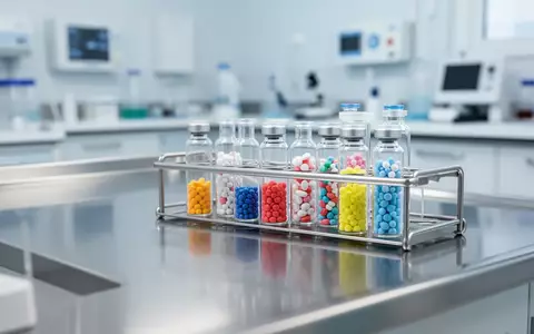 Sauberer Laborbereich in einer Kinderklinik mit sterilen Oberflächen und Glasfläschchen für die Arzneimittelherstellung. - Foto: über boerse-global.de