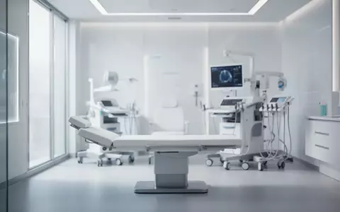 Ein minimalistischer, moderner Behandlungsraum in einer klinischen Umgebung mit natürlichem Licht. - Foto: über boerse-global.de