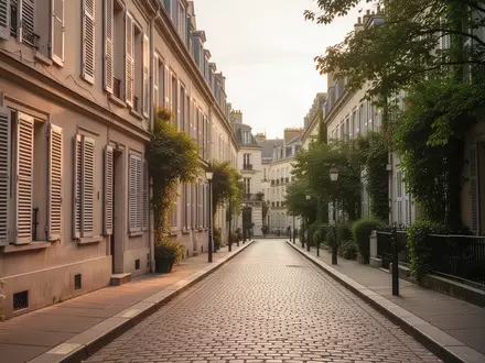 Eine ruhige Wohnstraße in einer europäischen Stadt mit geschlossenen Fensterläden und leeren Bürgersteigen bei Tageslicht. - Foto: über boerse-global.de