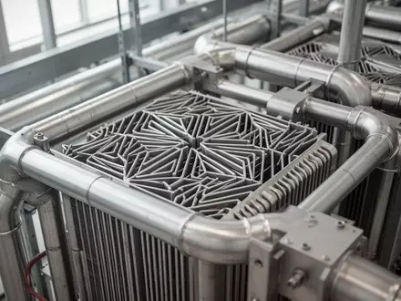 Nahaufnahme von industriellen Kühlrippen und Rohrsystemen in einer technischen Infrastruktur. - Foto: über boerse-global.de