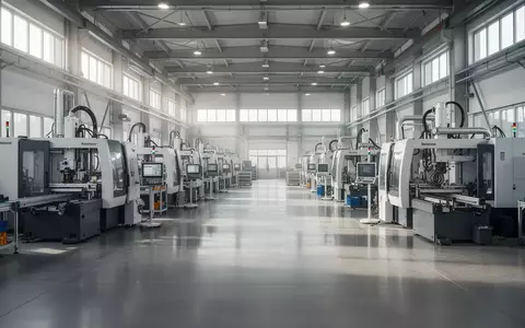 Eine moderne, weitläufige Industriehalle in Deutschland mit automatisierten Maschinen bei natürlichem Lichteinfall. - Foto: über boerse-global.de