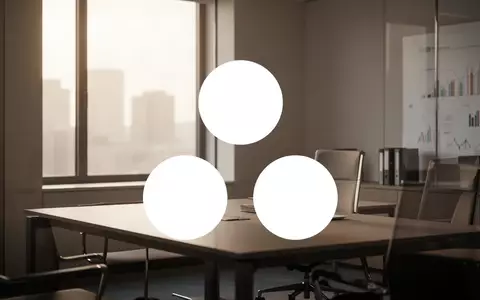Abstrakte Darstellung einer modernen Büroumgebung mit gedämpftem Licht, die eine vorsichtige Marktstimmung symbolisiert. - Foto: über boerse-global.de