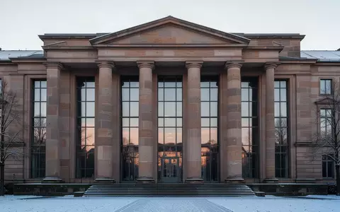 Die neoklassizistische Fassade eines Regierungsgebäudes in Mainz bei klarem Morgenlicht. - Foto: über boerse-global.de