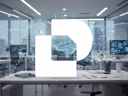 Abstrakte Darstellung moderner KI-Technologie in einer digitalen Büroumgebung mit Fokus auf Datenverarbeitung. - Foto: über boerse-global.de