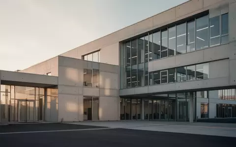 Ein modernes, minimalistisches Bürogebäude in der Abenddämmerung ohne Menschen oder Schriftzüge. - Foto: über boerse-global.de