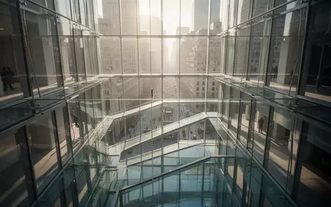 Ein minimalistisches, modernes Glasatrium in einem Finanzviertel bei Tageslicht, das Transparenz und Struktur symbolisiert. - Foto: über boerse-global.de