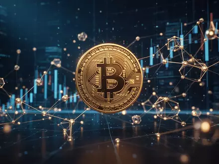 Abstrakte Darstellung digitaler Finanzmärkte und Blockchain-Architektur mit professioneller Beleuchtung. - Foto: über boerse-global.de