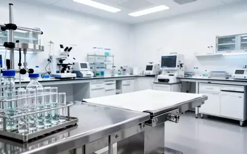 Ein steriler, moderner medizinischer Forschungsraum mit hochwertigen Edelstahloberflächen und klinischer Beleuchtung. - Foto: über boerse-global.de