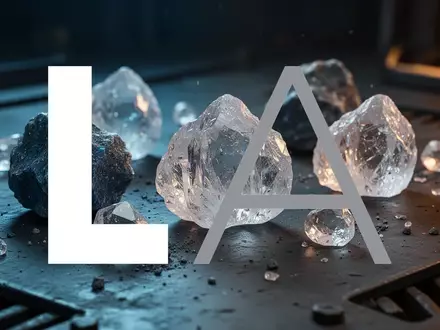 Abstrakte Darstellung von Rohmineralien auf einer dunklen, industriellen Oberfläche als Symbol für den Bergbausektor. - Foto: über boerse-global.de