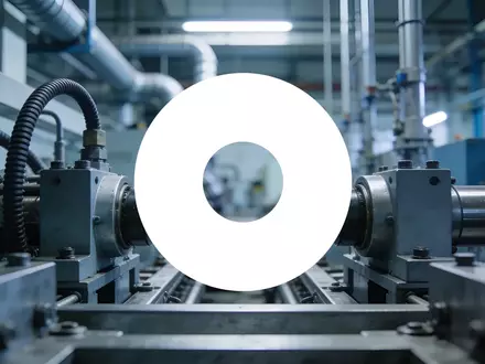 Abstrakte Darstellung einer modernen Industrieanlage mit Fokus auf Fertigungstechnik und Maschinenbau. - Foto: über boerse-global.de