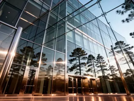 Moderne Fassade eines Gerichtsgebäudes aus Glas und Stahl bei Tageslicht. - Foto: über boerse-global.de