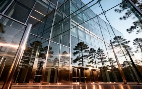 Moderne Fassade eines Gerichtsgebäudes aus Glas und Stahl bei Tageslicht. - Foto: über boerse-global.de