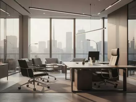 Modernes, helles Bürointerieur mit minimalistischer Einrichtung und natürlichem Tageslicht - Foto: über boerse-global.de