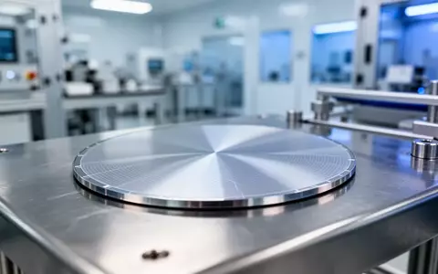 Eine Nahaufnahme eines Silizium-Wafers in einer sterilen, hochmodernen Produktionsumgebung für Mikrotechnik. - Foto: über boerse-global.de