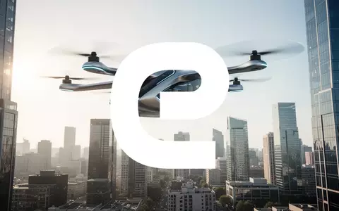 Futuristisches autonomes Fluggerät über einer modernen Stadtlandschaft bei hellem Tageslicht. - Foto: über boerse-global.de