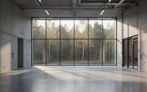 Ein minimalistischer, moderner Forschungsraum mit großen Glasfronten und Blick in die Natur. - Foto: über boerse-global.de
