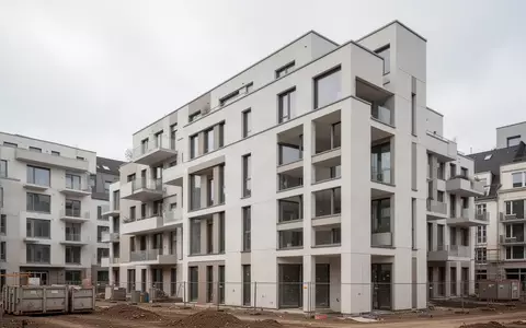 Ein moderner Wohnkomplex in städtischer Umgebung bei bedecktem Himmel. - Foto: über boerse-global.de