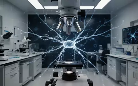 Abstrakte Darstellung neuronaler Vernetzungen in einem modernen neurologischen Forschungslabor. - Foto: über boerse-global.de
