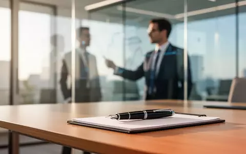 Ein moderner, heller Schreibtisch in einem professionellen Büro mit einem Füllfederhalter auf einem Notizblock. - Foto: über boerse-global.de