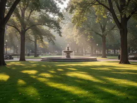 Ein sonniger Stadtpark mit einer gepflegten Rasenfläche und Bäumen, die eine ruhige Umgebung für gemeinschaftliche Aktivitäten bieten. - Foto: über boerse-global.de